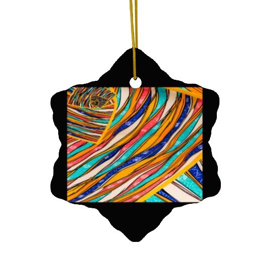 Neon Rainbow Retro 2023 NewYear Vintage Stronger Ceramic Ornaments