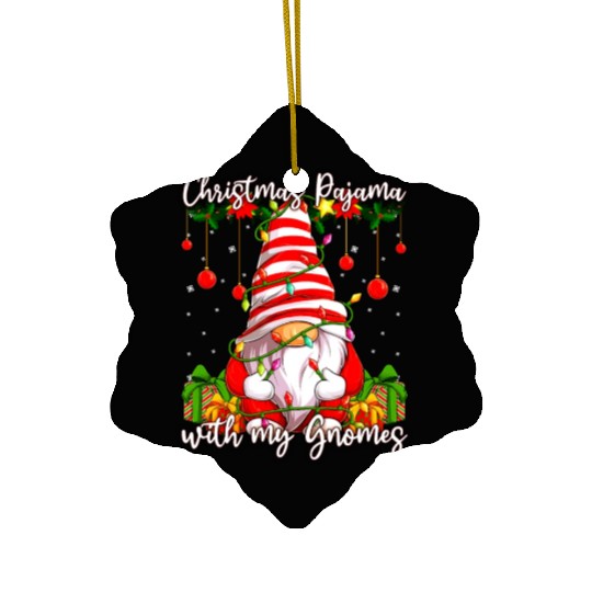 Christmas Pajama with my Gnomes Ceramic Ornaments