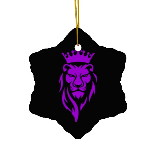 LION LILAC Ceramic Ornaments