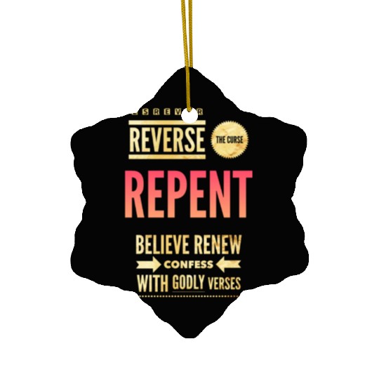 gold red reverse Ceramic Ornaments