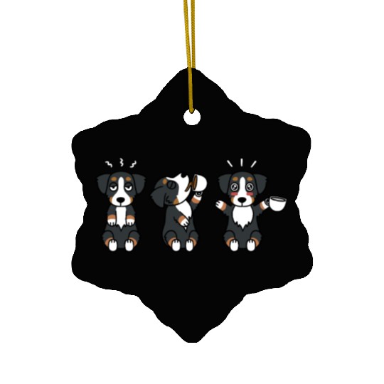 Bernese Mountain Dog Coffee Lover Ceramic Ornaments