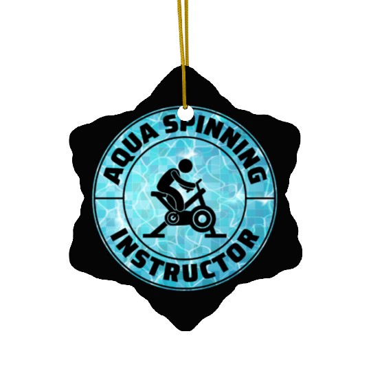 Aqua Cycling Swimming Pool Fitness Training Coach Ceramic Ornaments