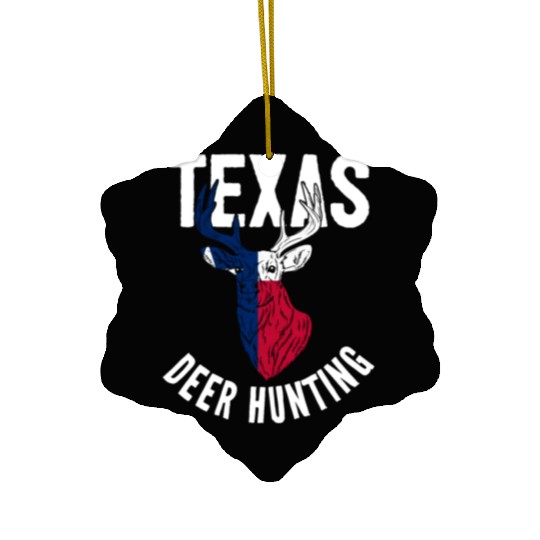 Texas Deer Hunting Buck Stag Hunter Ceramic Ornaments