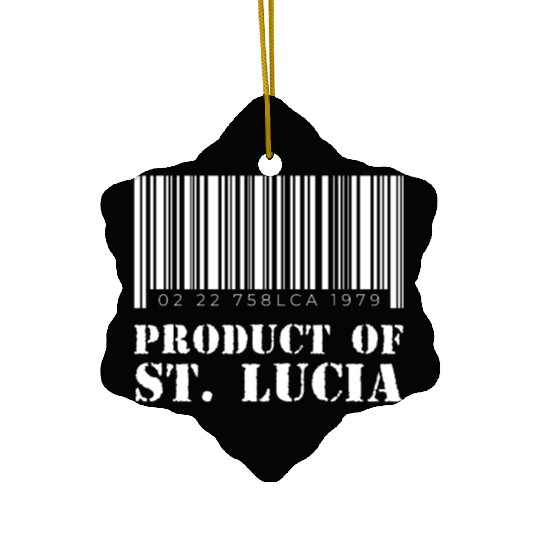Product of St. Lucia (White) Ceramic Ornaments