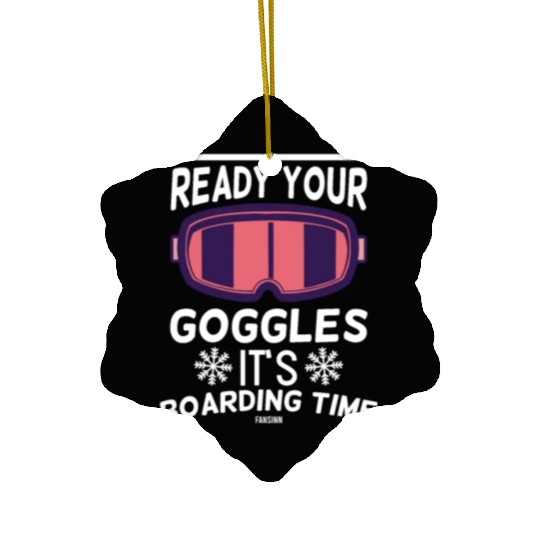 Snowboarding Ceramic Ornaments