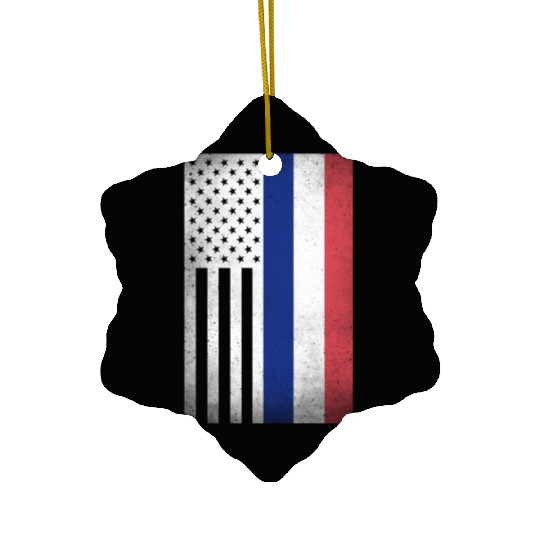 France Design for proud French Americans Ceramic Ornaments