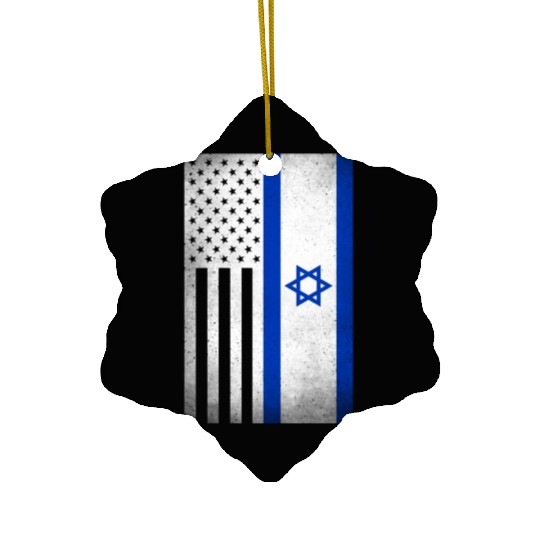 Israel Design for proud Israeli Americans Ceramic Ornaments