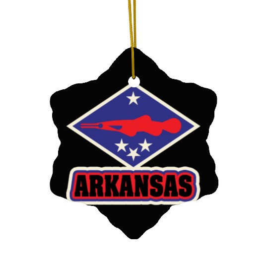 US States ARKANSAS Ceramic Ornaments