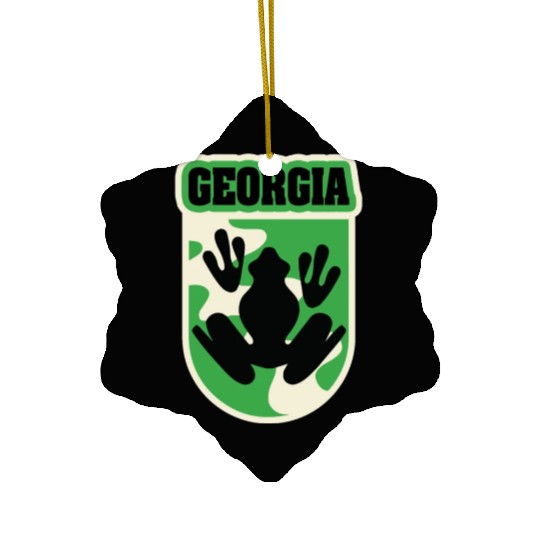 US States GEORGIA Ceramic Ornaments