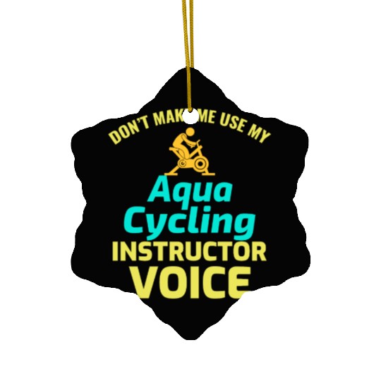 Aqua Cycling Swimming Pool Fitness Training Funny Ceramic Ornaments