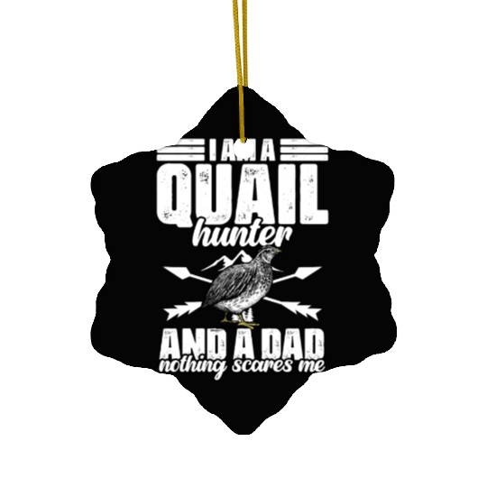 Funny Quail Hunting Hobby Northern Bobwhite Quail Ceramic Ornaments