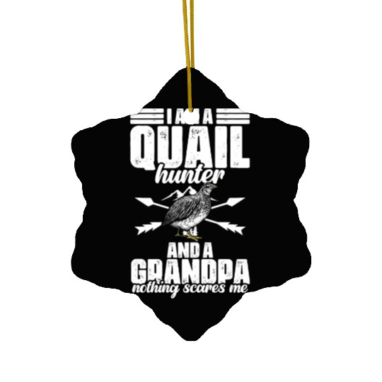 Funny Quail Hunting Hobby For Bobwhite Quail Ceramic Ornaments