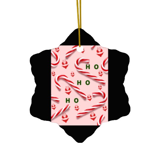 Funny Christmas Candy Canes Ceramic Ornaments