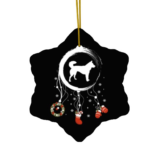 dog dreamcatcher Christmas Kintamani Dog Ceramic Ornaments