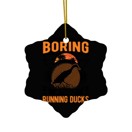 Running Duck Gift Bottle Ceramic Ornaments
