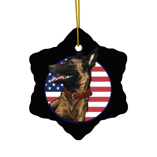 Belgian Malinois Dog Lover Dog Owner US American F Ceramic Ornaments
