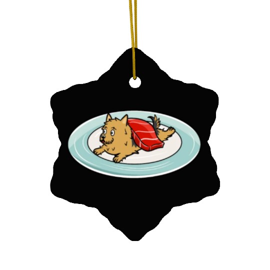 Yorkshire Terrier Nigiri Sushi Ceramic Ornaments