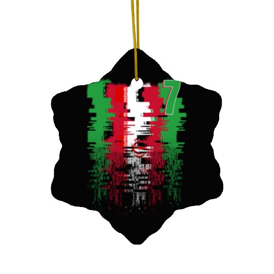 Iran Soccer team Jerseys Iran team 2022 number 7 Ceramic Ornaments