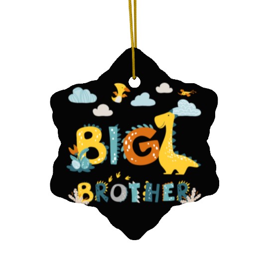 Boys Big Brother Dino Lover Ceramic Ornaments