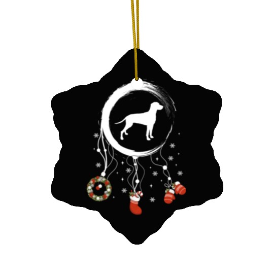 dog dreamcatcher Christmas Weimaraner Ceramic Ornaments