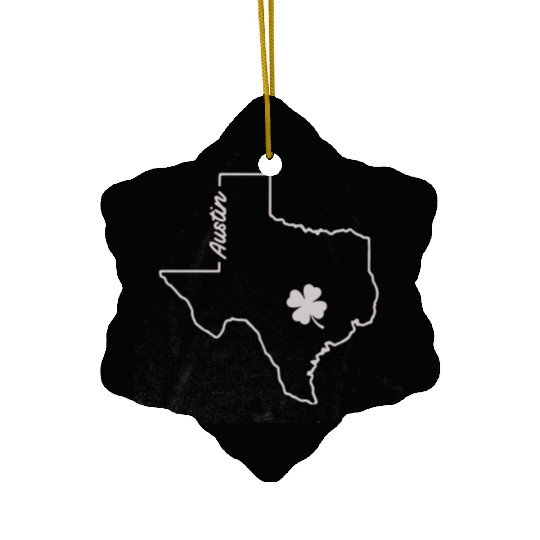 AUSTIN TEXAS SAINT Ceramic Ornaments
