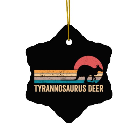 Funny Kangaroo Tyrannosaurus Deer Retro Ceramic Ornaments