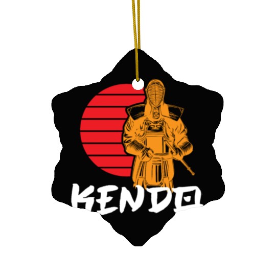 kendo japan samurai karate kenjutsu martial arts Ceramic Ornaments