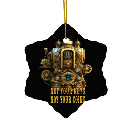 Not your keys not your coins Bitcoin hartwallet Ceramic Ornaments