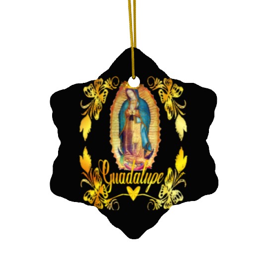Our Lady Guadalupe Virgin Mary Catholic Decor Ceramic Ornaments