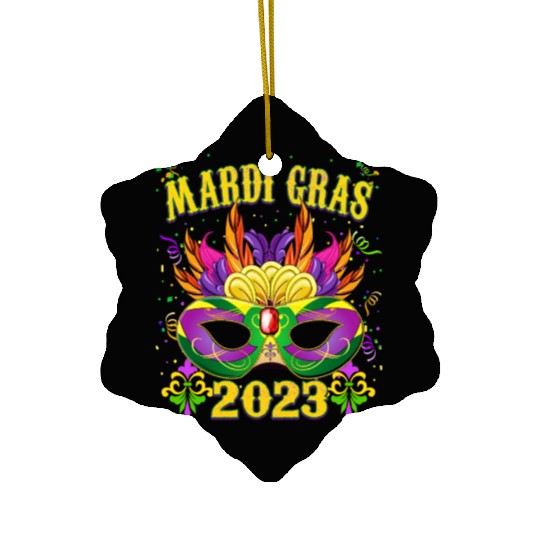Beads Bling Party - Mardi Gras 2023 Ceramic Ornaments