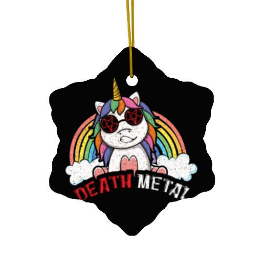 Satan Rainbow Unicorn Love Metal Music Heavy Rock Ceramic Ornaments