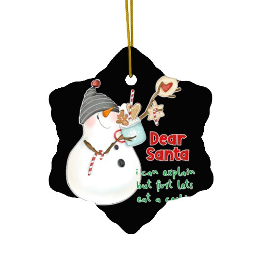Dear Santa I can explain Ceramic Ornaments