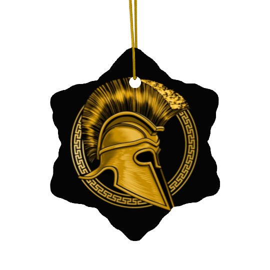 Gold Gladiator Sparta Greek Gym Workout Ceramic Ornaments