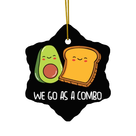 Siblings Avocado Toast Combo Big Sister Brother Ceramic Ornaments