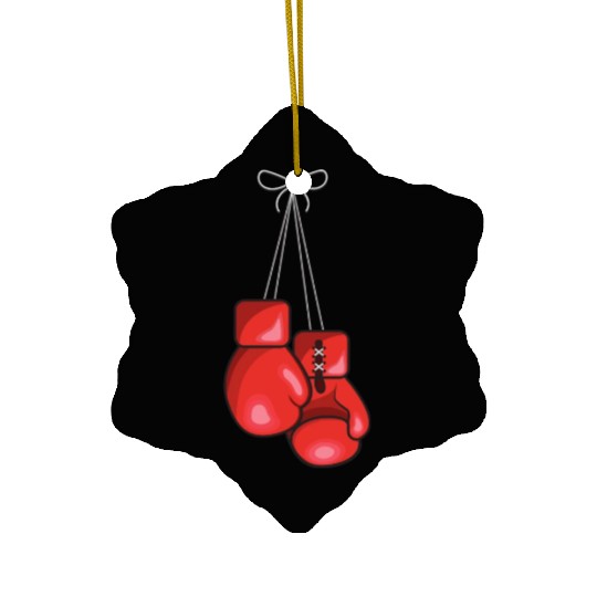 Red boxing gloves Ceramic Ornaments