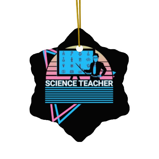 Science Teacher Retro Ceramic Ornaments