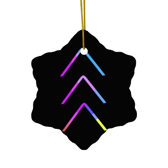 Down Syndrome Awareness 3 Arrow Support Ceramic Ornaments