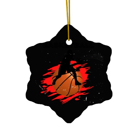 White Modern Basketball Ceramic Ornaments