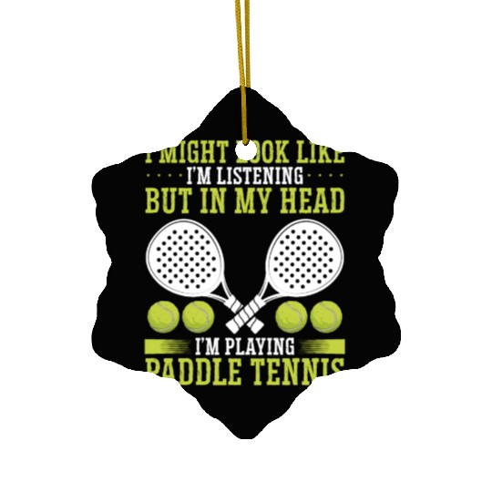 Paddle Tennis Player Match Funny Paddle Team Ceramic Ornaments