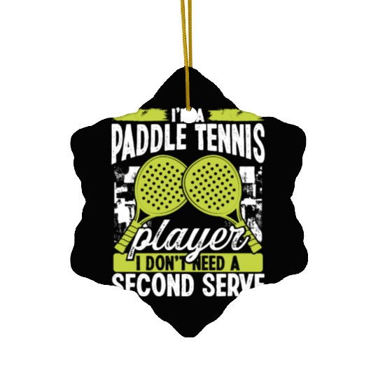 Paddle Tennis Player Match Second Serve Team Ceramic Ornaments