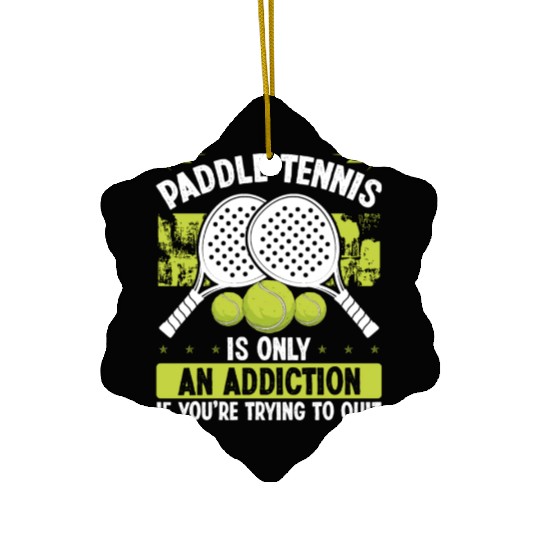 Paddle Tennis Player Match Funny Humor Balls Ceramic Ornaments