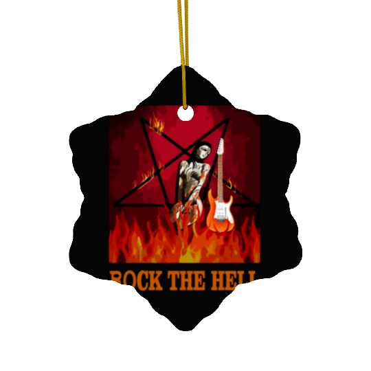 ROCK THE HELL Ceramic Ornaments