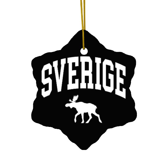 Sweden Moose Ceramic Ornaments