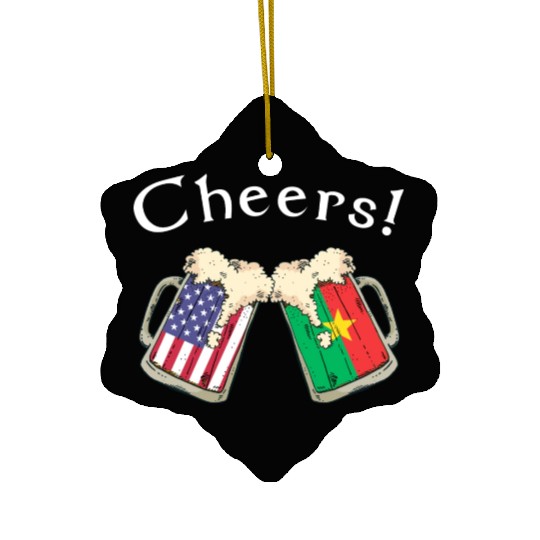 Burkinabe American Grown Country Cheers Beer Drink Ceramic Ornaments