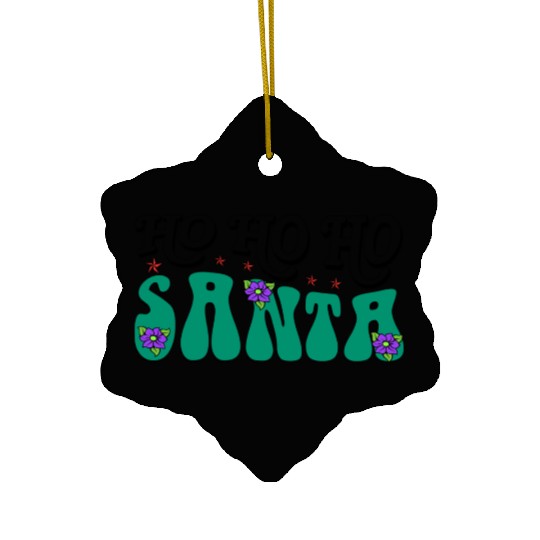 Ho Ho Ho Santa Ceramic Ornaments