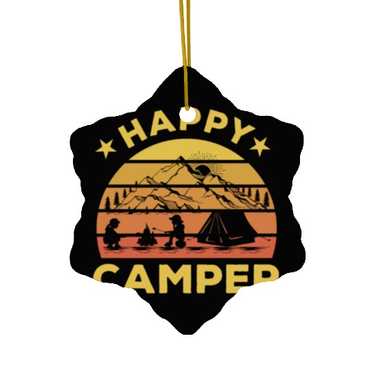 Happy Camper Ceramic Ornaments