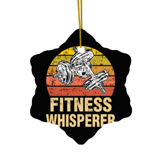 Fitness Whisperer Funny Weightlifting Gym Workout Ceramic Ornaments