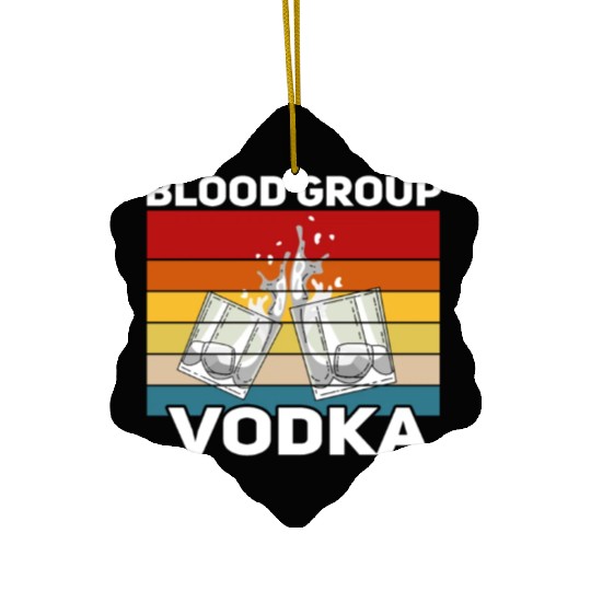 Funny vodka alcohol saying motif Ceramic Ornaments