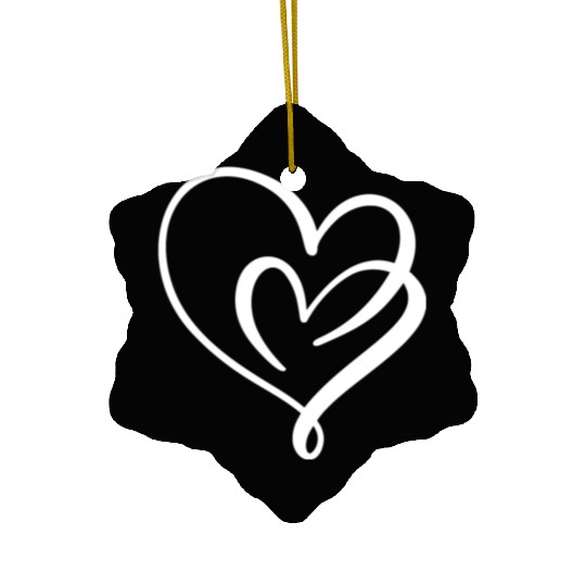 Held In My Heart White Ceramic Ornaments