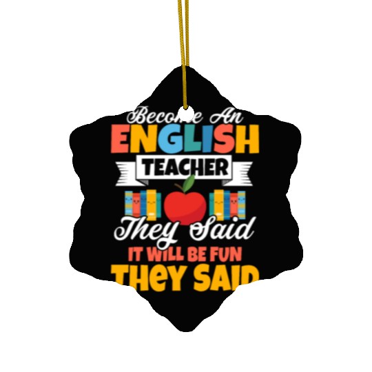Become An English Teacher Grammar Language Ceramic Ornaments